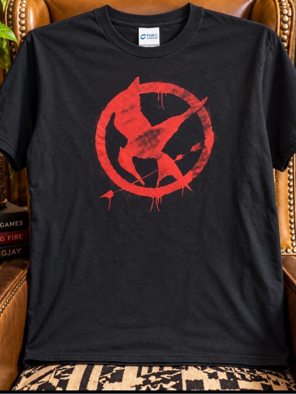 Hunger Games Mockingjay Part 2 Promo T Shirt Large Black Red 2015